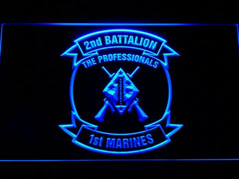 US Marine Corps 2nd Battalion 1st Marines LED Neon Sign